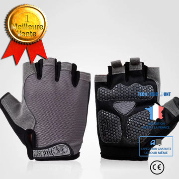 TD® Une paire Version améliorée des gants en maille demi-doigt vélo cyclisme conduite femmes cyclisme gants de fitness antidérapant